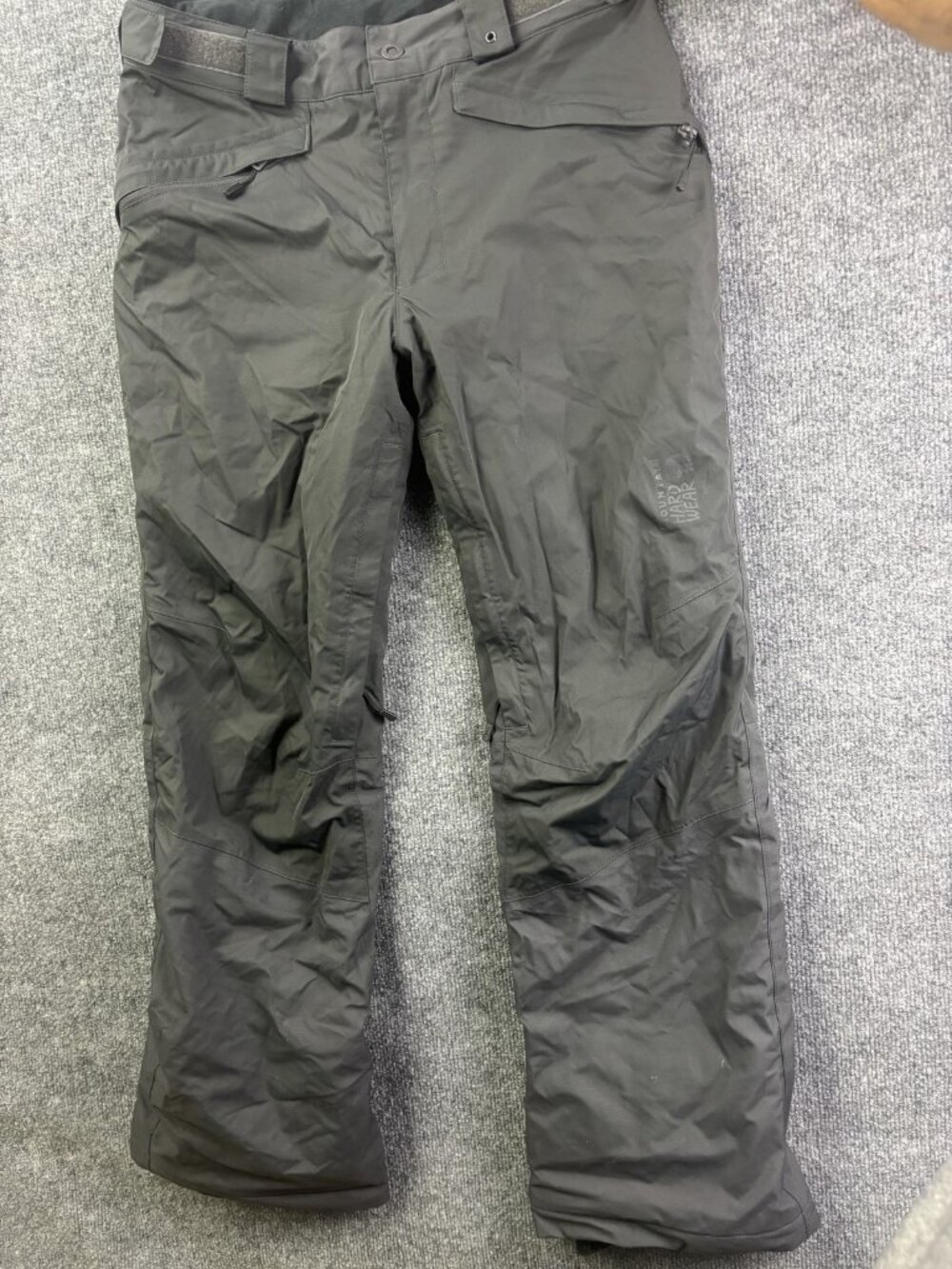 Mountain Hardwear Snow Pants Mens Small 33x31 Gray RECCO Lined Insulated Ski